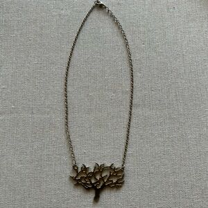 Gold-Tone Barren Tree Necklace